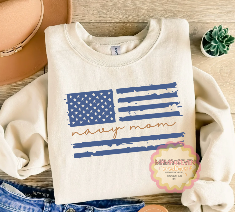 Tattered Flag Navy Family Apparel