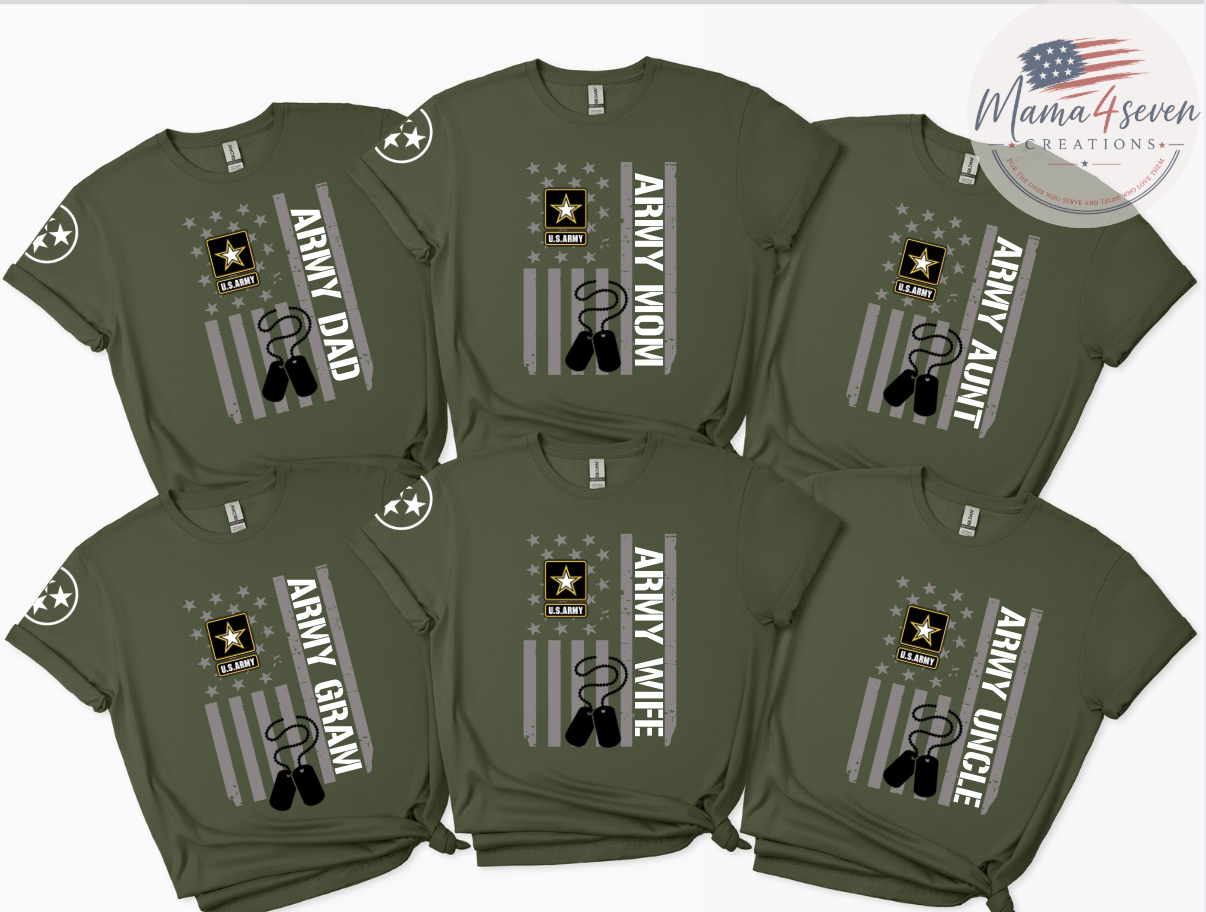 Proud Army family Support Graduation Apparel