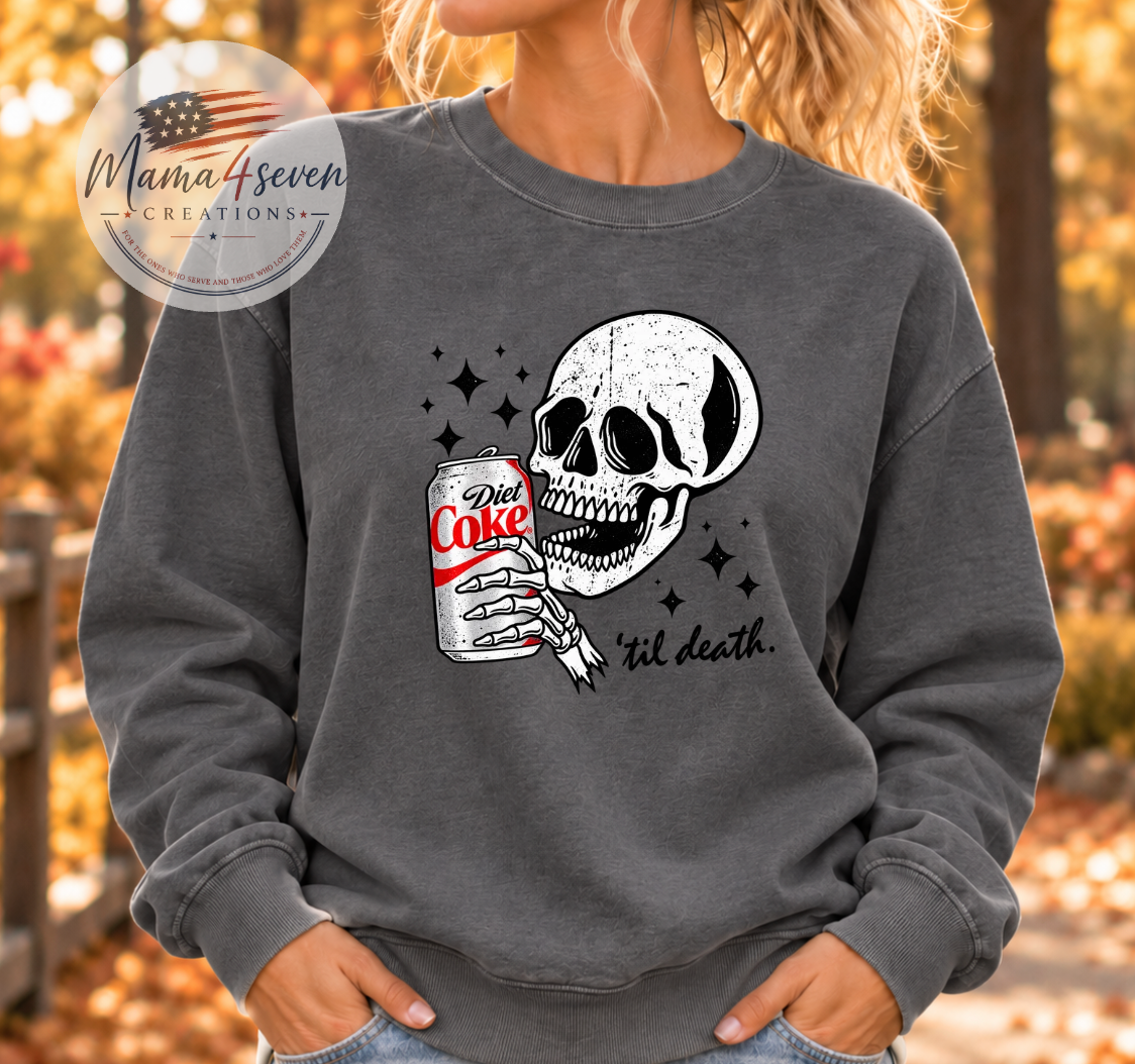 Diet Coke ’Til Death Comfort Colors® Sweatshirt | Pepper