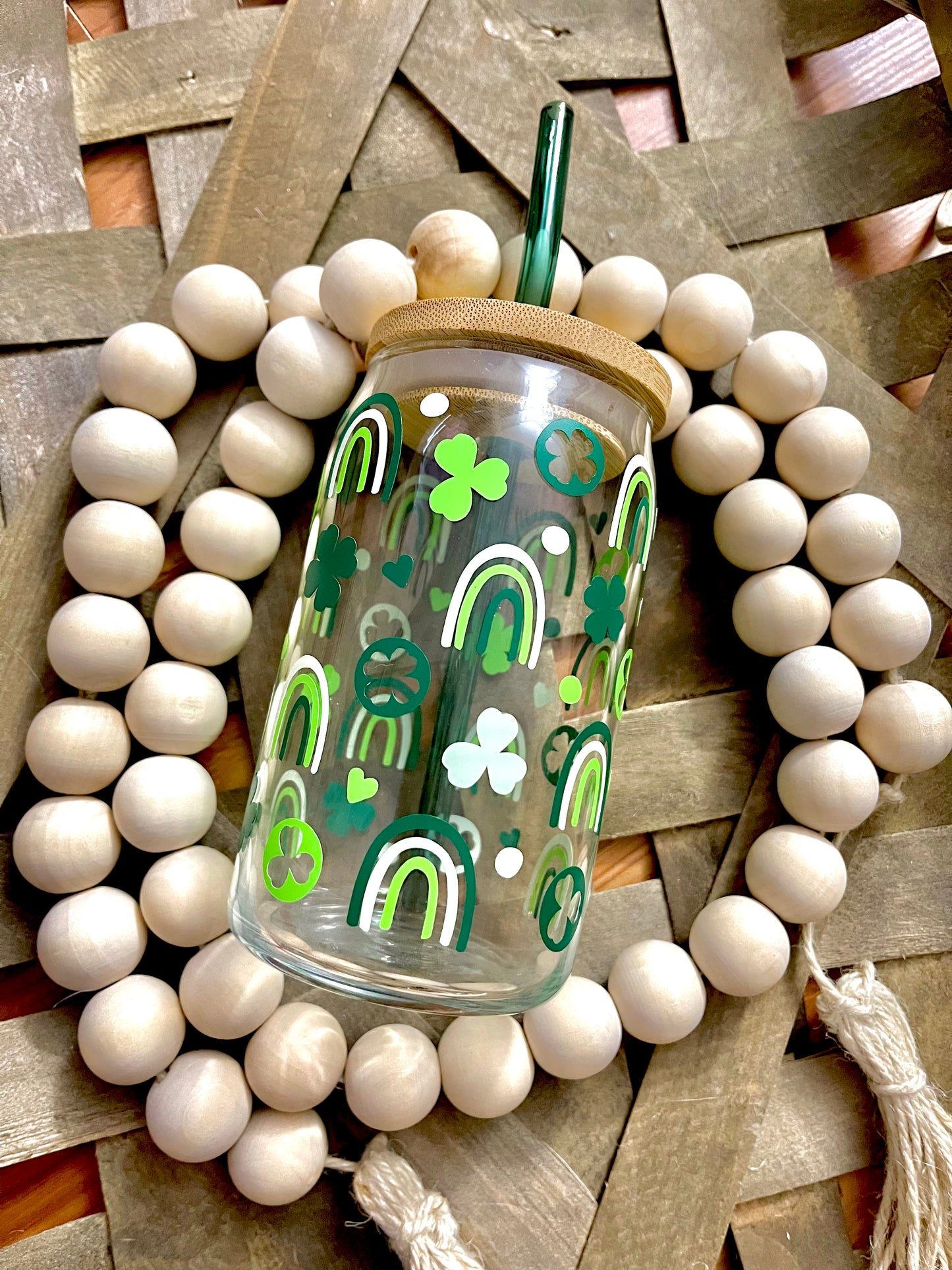 St. Patrick's Day Beer Can Glass