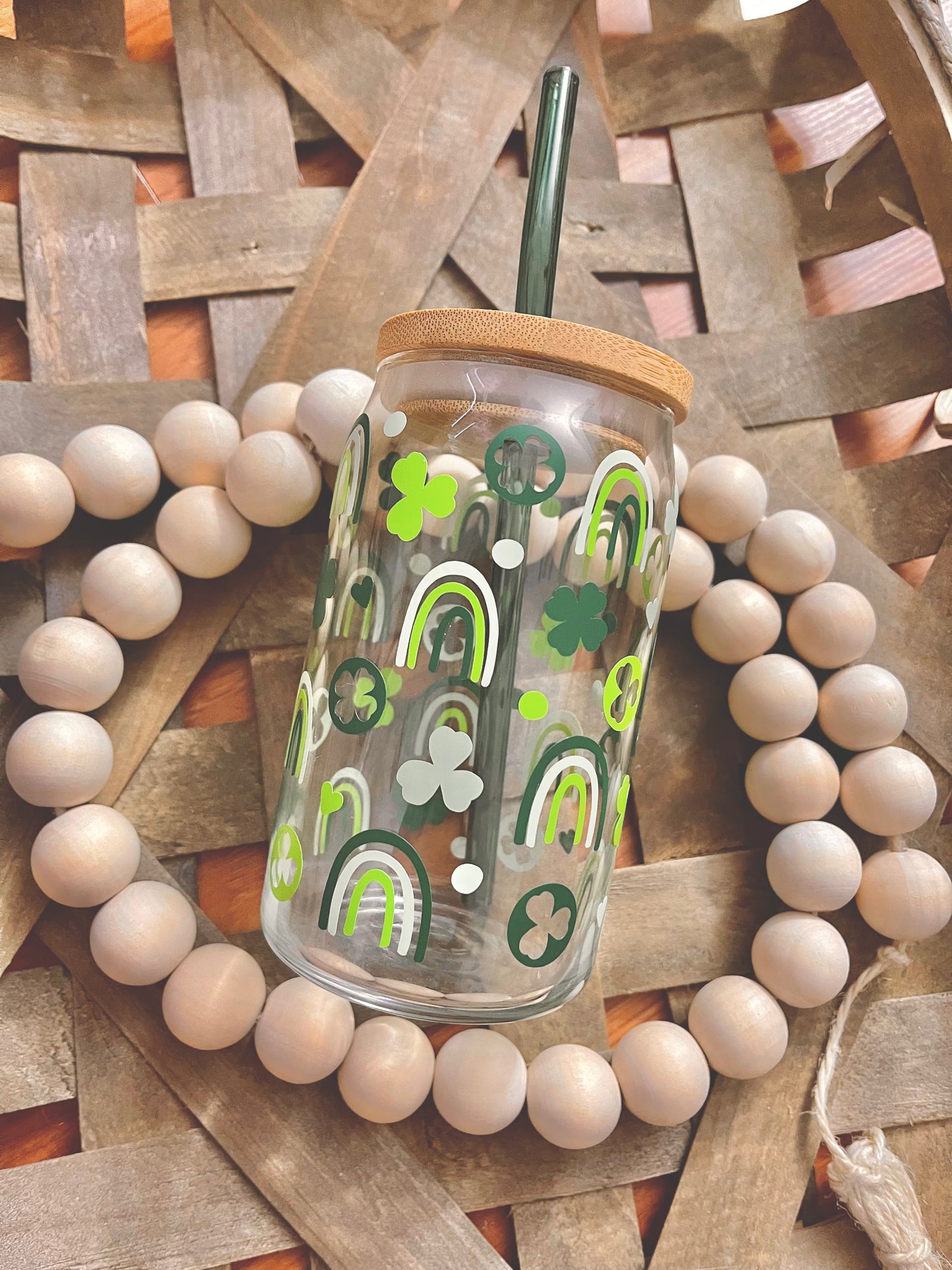 St. Patrick's Day Beer Can Glass