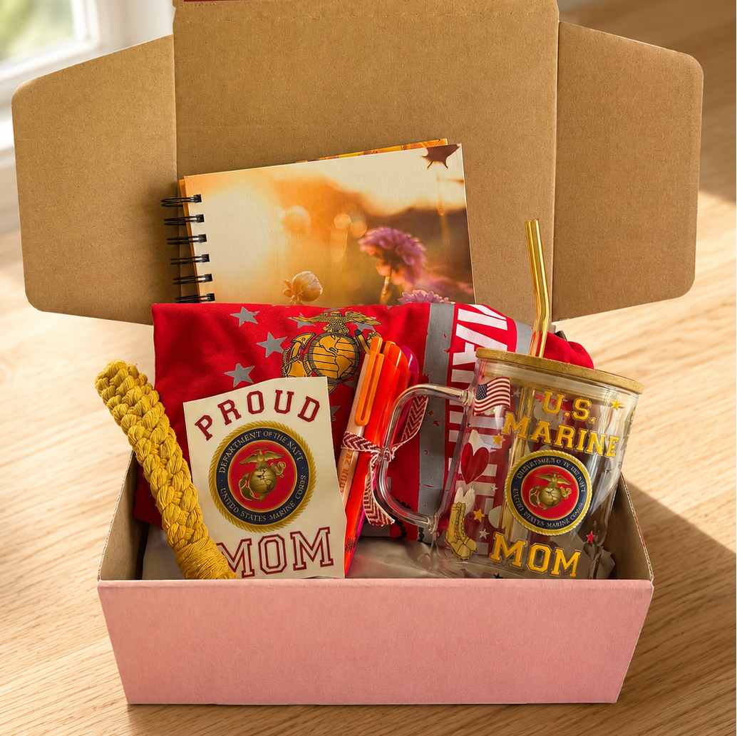 Military Family Gift Box, Navy, Marine, Air Force, Space Force, Army, Coast Guard