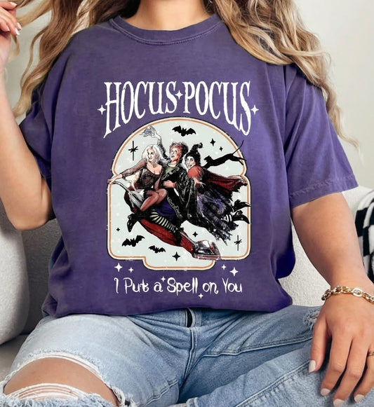 Hocus Pocus, I Put A Spell On You Comfort Colors Halloween Shirt, Sanderson Sisters Shirt
