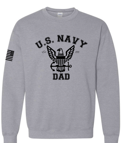 Navy Mom or Dad Sweatshirt, Navy Mom or Dad Hoodie, Navy Parent shirts, Navy Graduation Gear, Support your Navy Graduate, Navy Graduation
