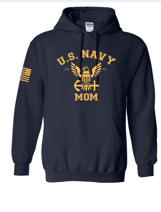 Navy Mom or Dad Sweatshirt, Navy Mom or Dad Hoodie, Navy Parent shirts, Navy Graduation Gear, Support your Navy Graduate, Navy Graduation