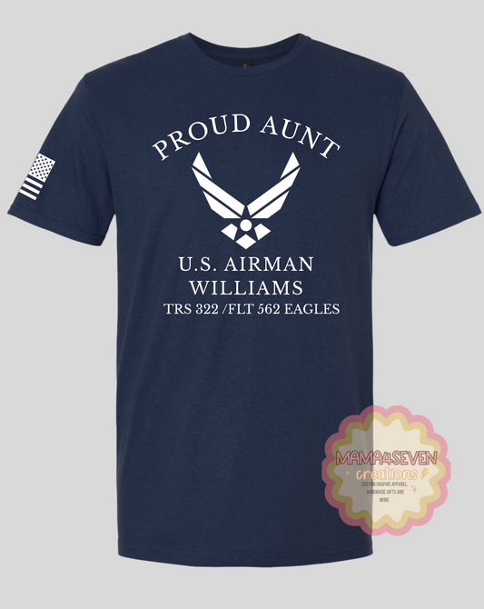 Air Force Family Graduation Block Style Letter With Custom Name And Date