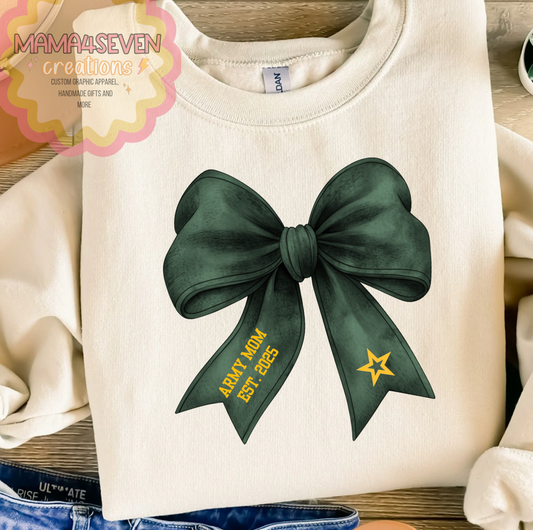 Army Family Coquette Bow shirt