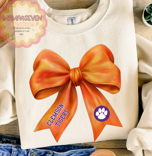 Clemson Coquette Bow shirts