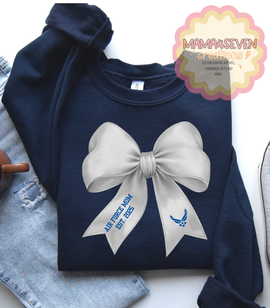 Air Force Family Coquette Bow shirt