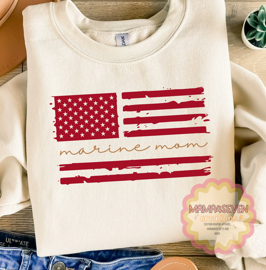 Marine Family Tattered Flag shirts