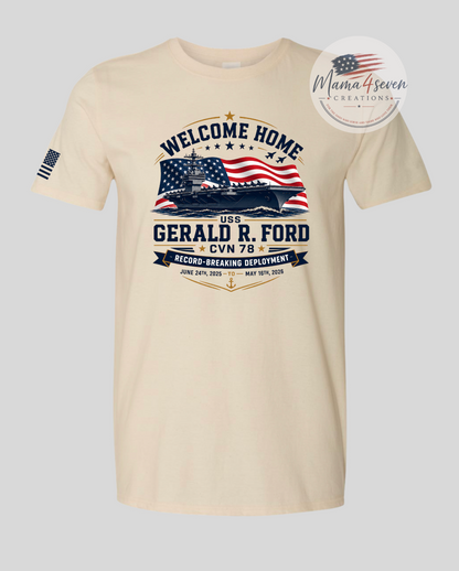 U.S.S. Gerald R. Ford Homecoming shirts