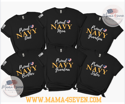 Proud Navy Family Support Graduation Apparel