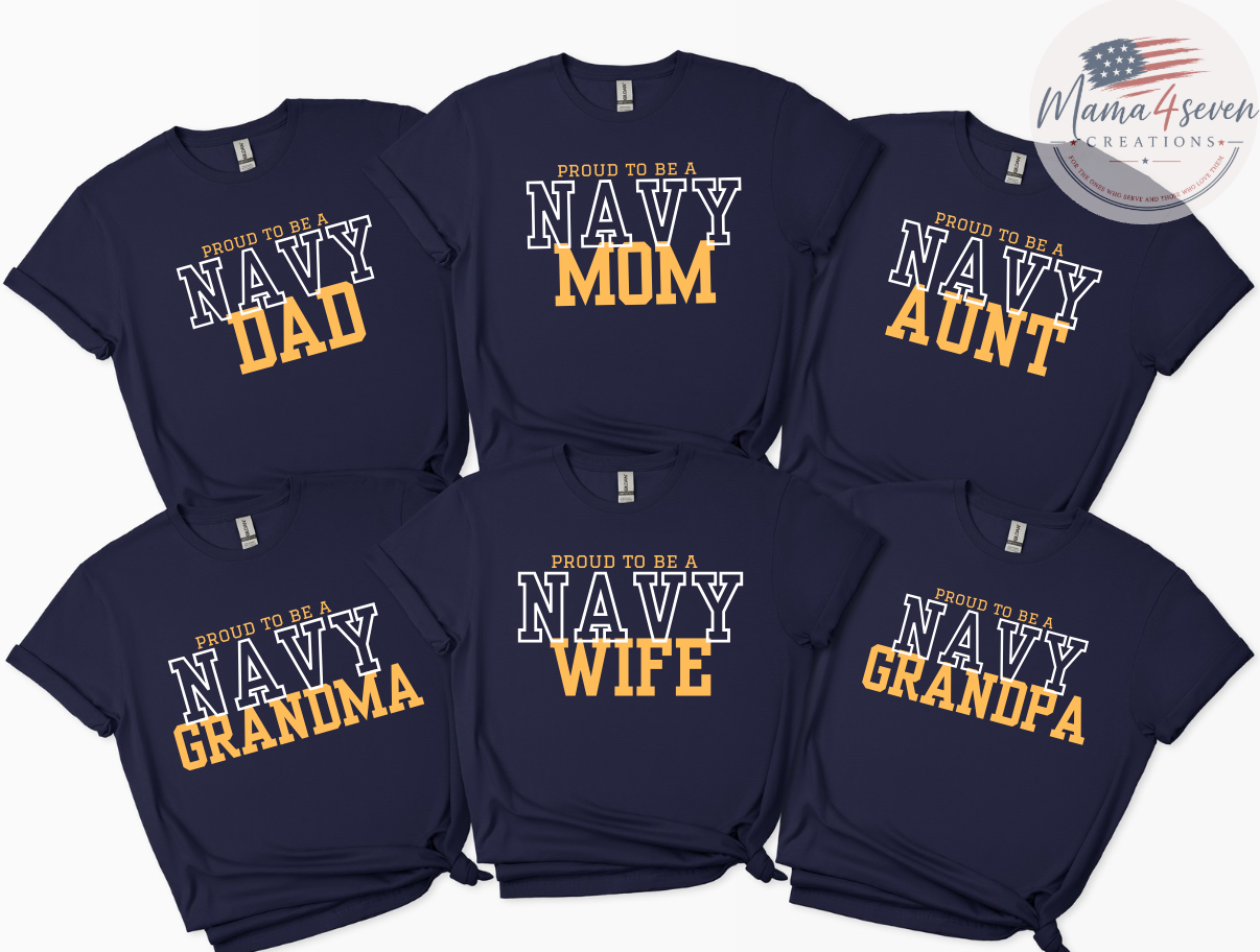 Proud To Be  Navy Family Support Graduation Apparel