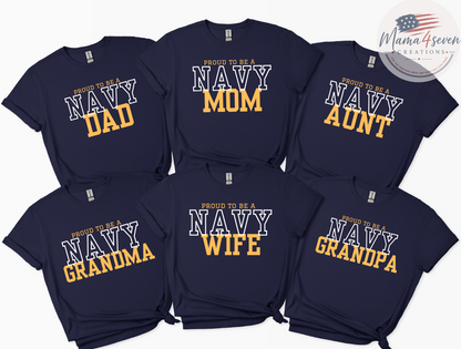 Proud To Be  Navy Family Support Graduation Apparel