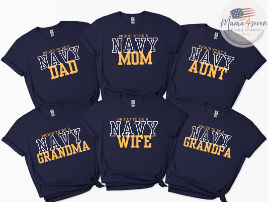 Proud To Be  Navy Family Support Graduation Apparel