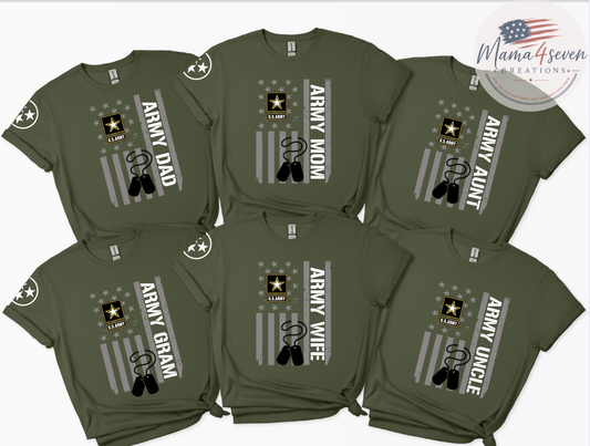 Proud Army family Support Graduation Apparel