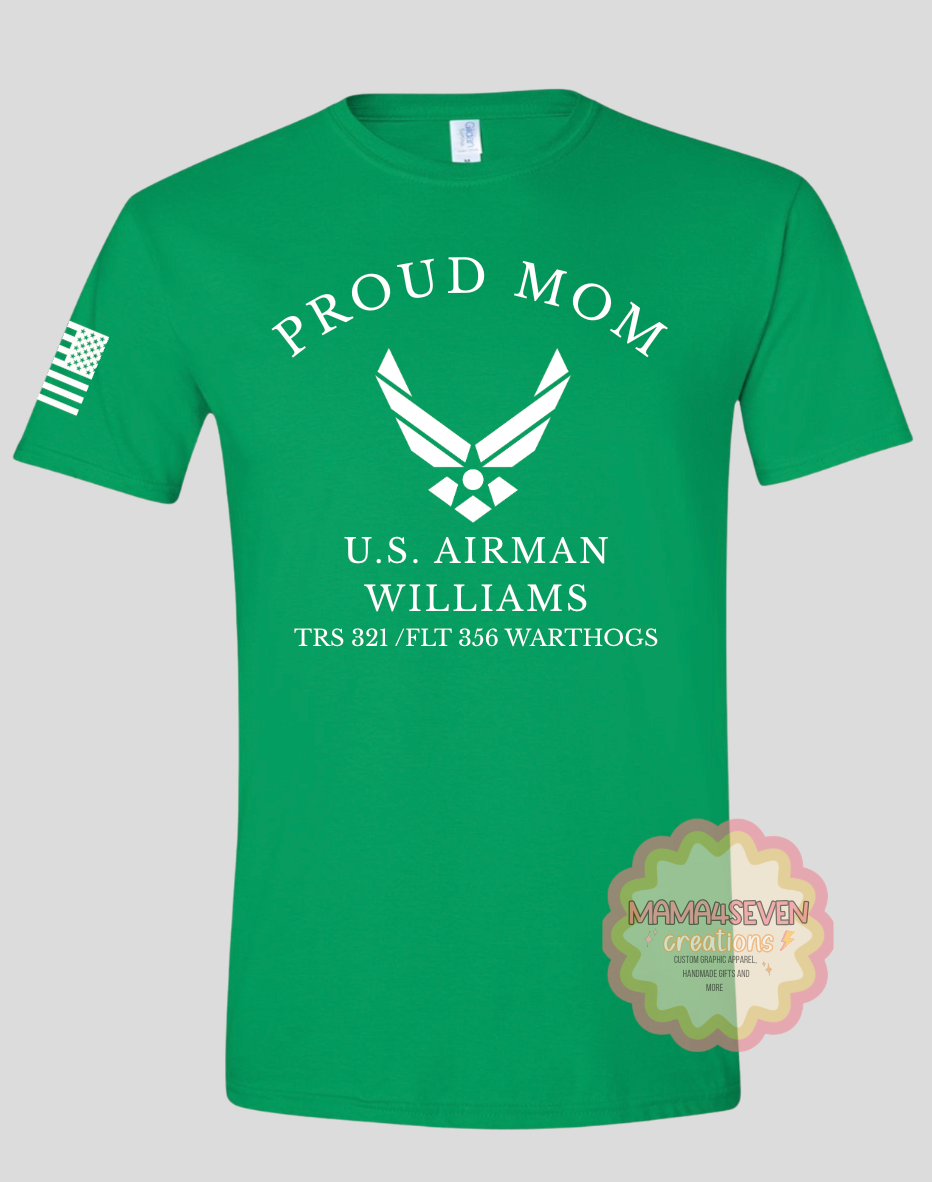 Air Force Family Graduation Apparel Squadron Colors