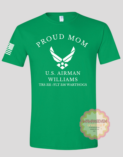 Air Force Family Graduation Apparel Squadron Colors