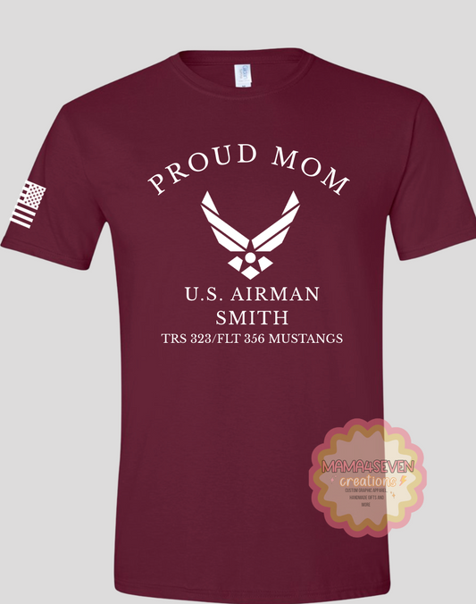 Air Force Family Graduation Apparel Squadron Colors