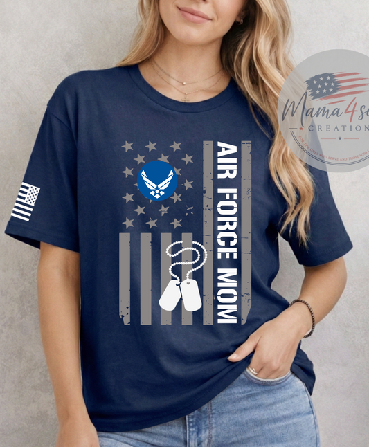 Proud U.S. AIR FORCE Family Graduation shirts with Dog Tags