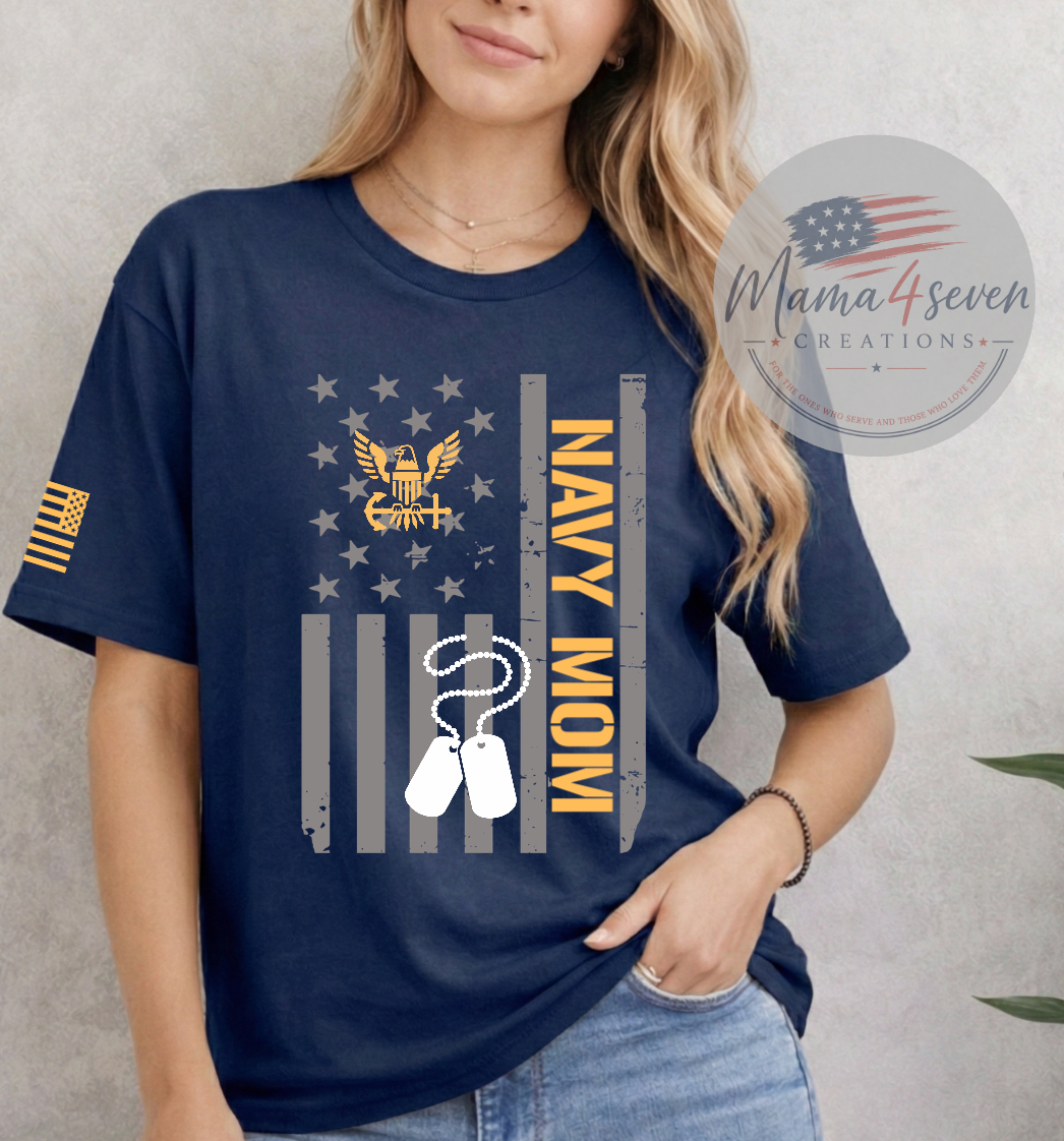 Navy Family Flag with Dog Tags