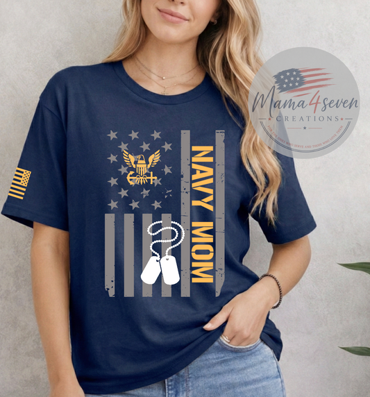 Navy Family Flag with Dog Tags