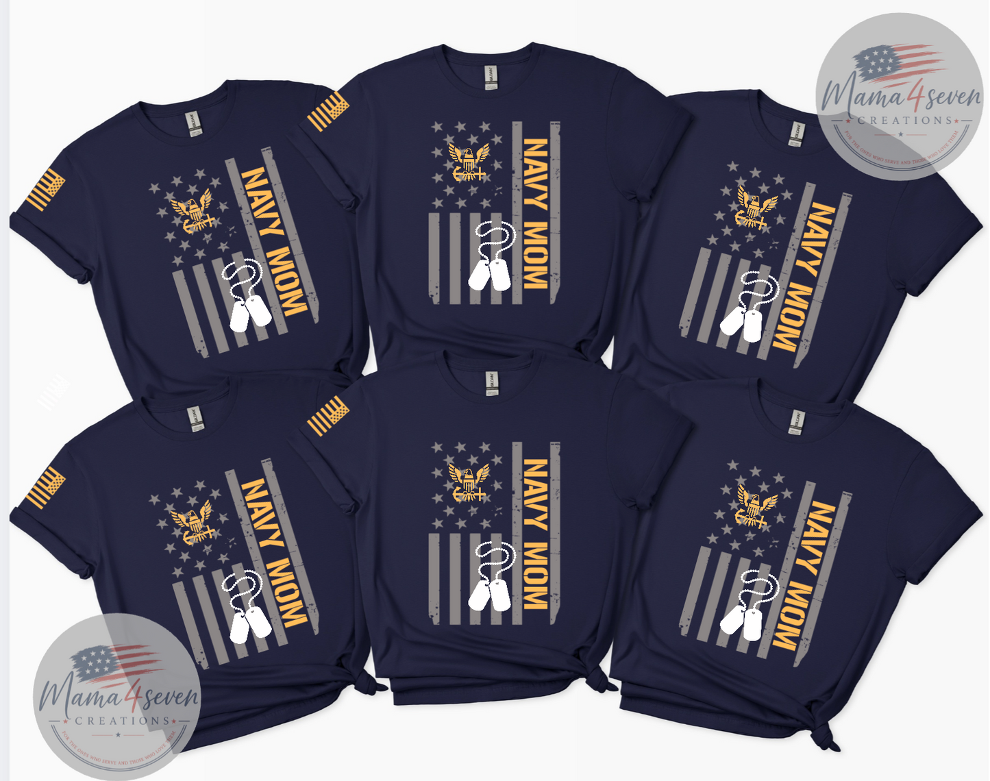 Navy Family Flag with Dog Tags