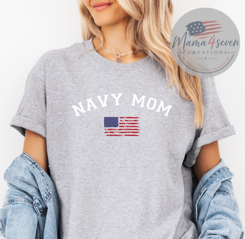 Navy Family Patriotic Flag Shirts