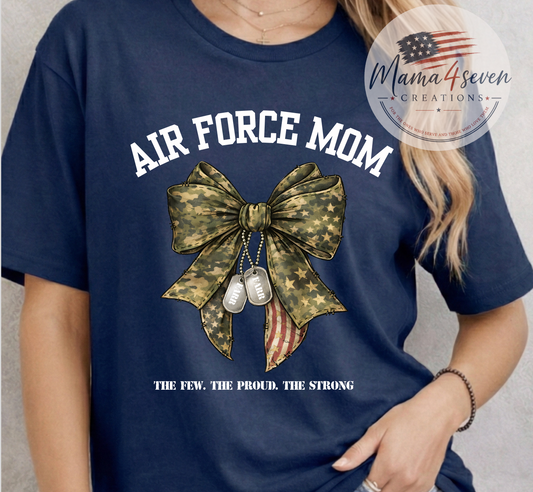 Air Force Family Camo Bow With Dog Tags