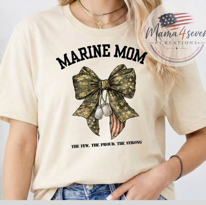 Marine Family Camo Bow With Dog Tags