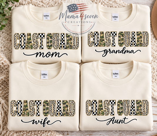 Personalized Coast Guard Family Shirt | Custom Military Family Tee, Sweatshirt & Hoodie