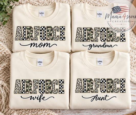 Personalized Air Force Family Shirt | Custom Military Family Tee, Sweatshirt & Hoodie