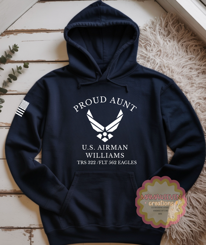 Air Force Family Graduation Block Style Letter With Custom Name And Date