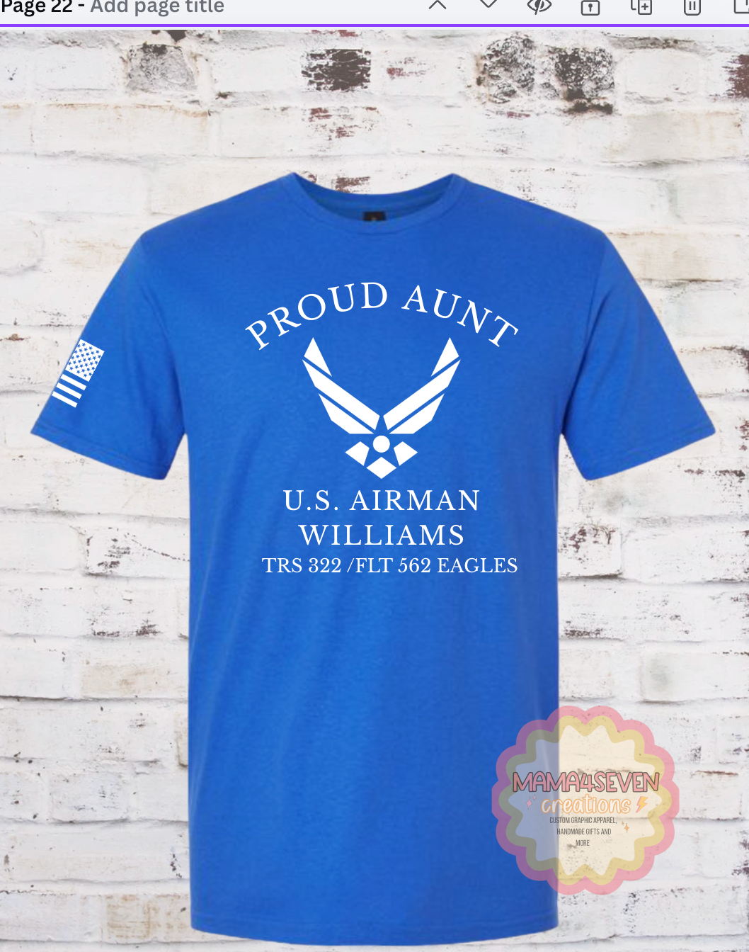 Air Force Family Graduation Block Style Letter With Custom Name And Date