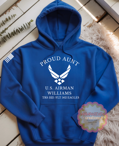 Air Force Family Graduation Block Style Letter With Custom Name And Date