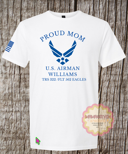 Air Force Family Graduation Block Style Letter With Custom Name And Date