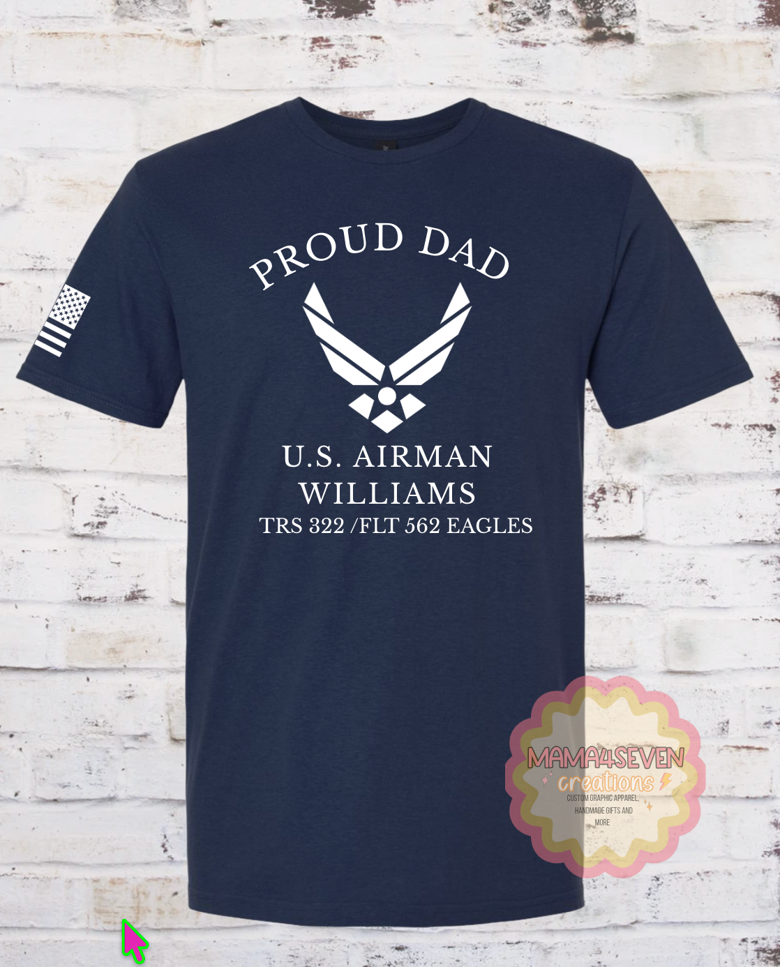 Air Force Family Graduation Block Style Letter With Custom Name And Date