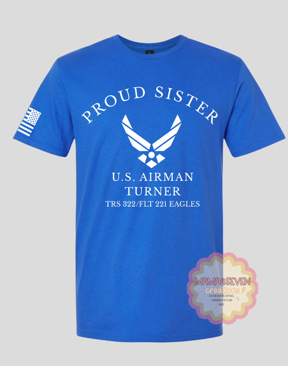 Air Force Family Graduation Apparel Squadron Colors