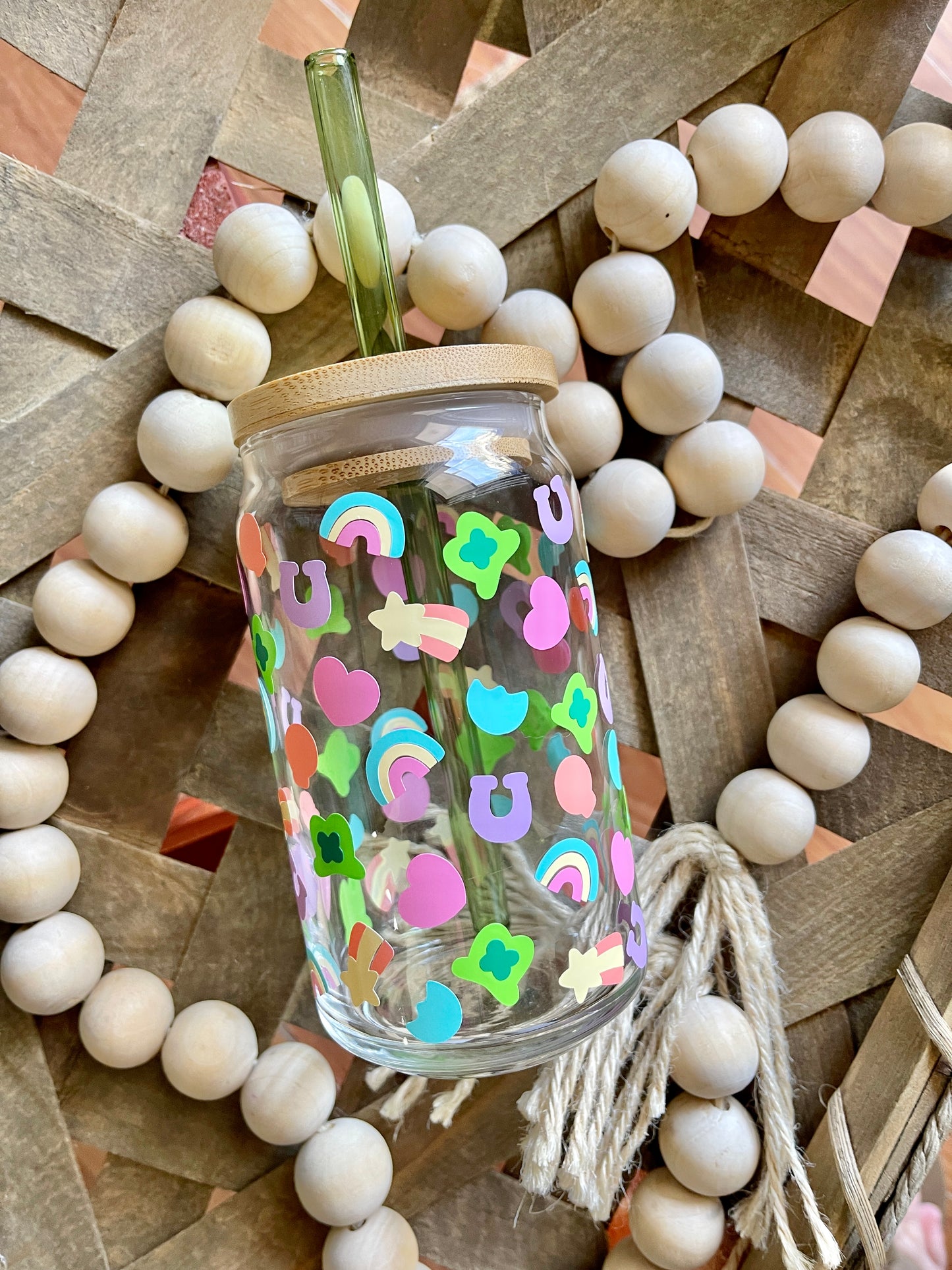 Lucky Charms Beer Can Glass