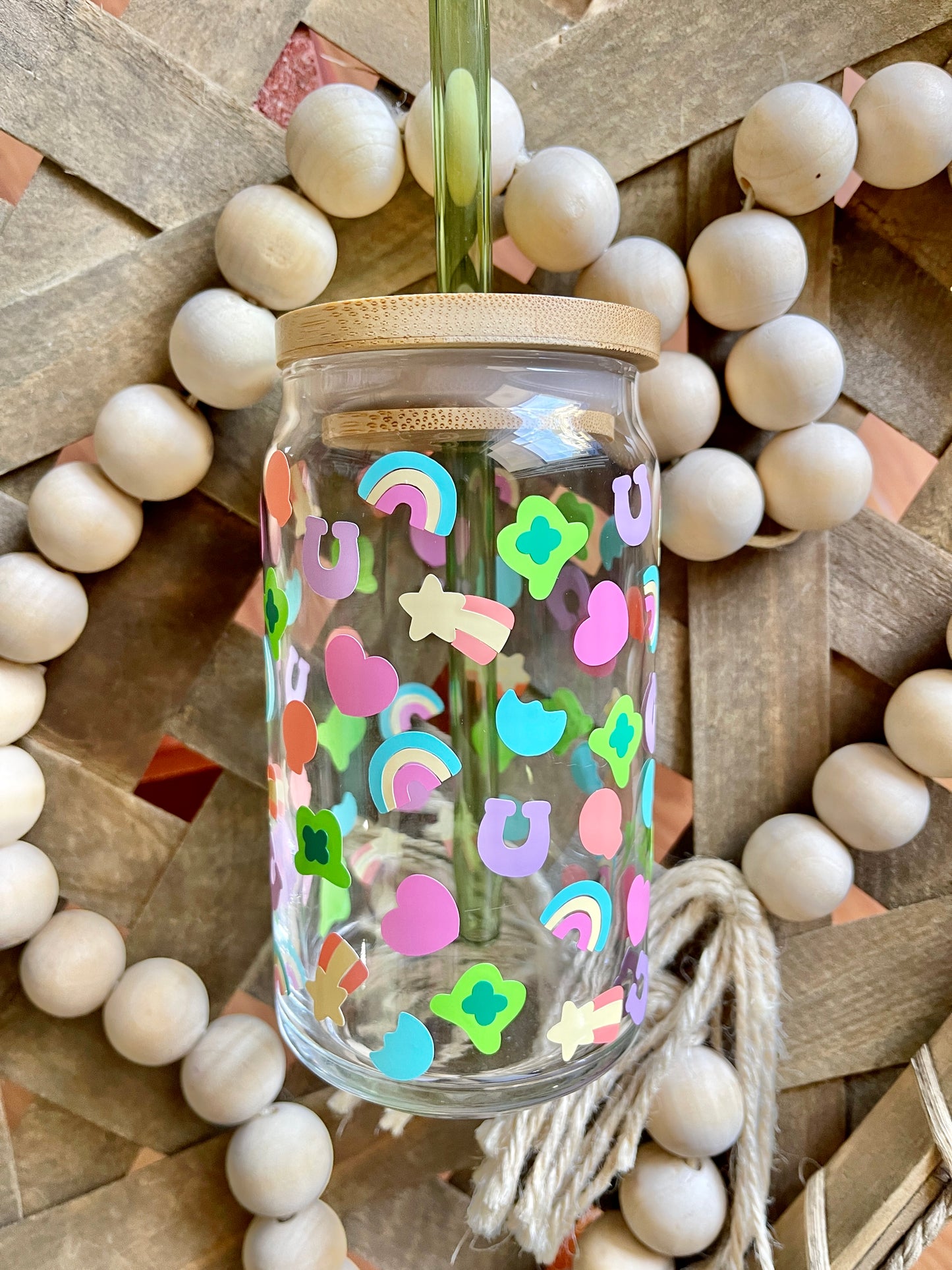 Lucky Charms Beer Can Glass
